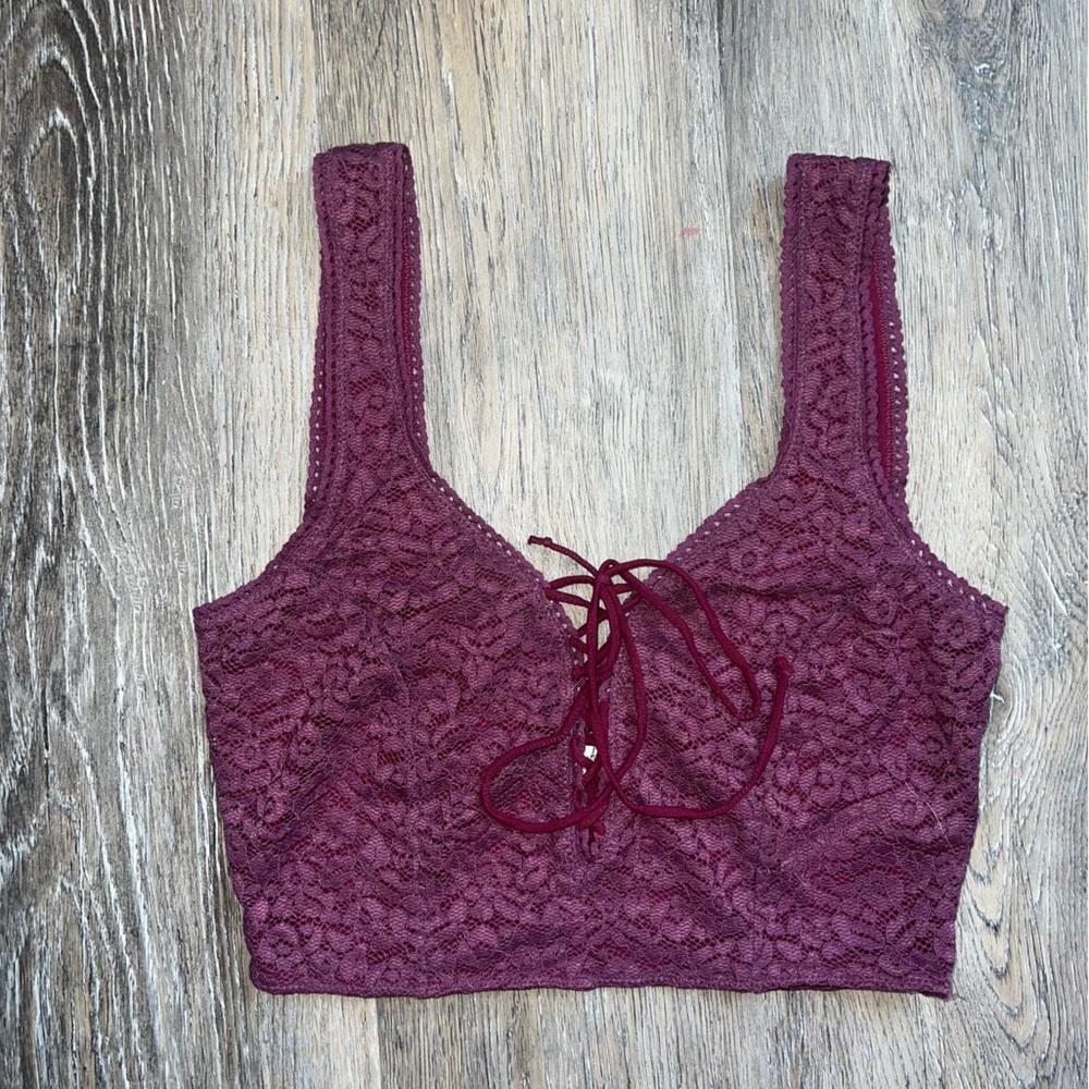 Intimately Free People lace up lace bra